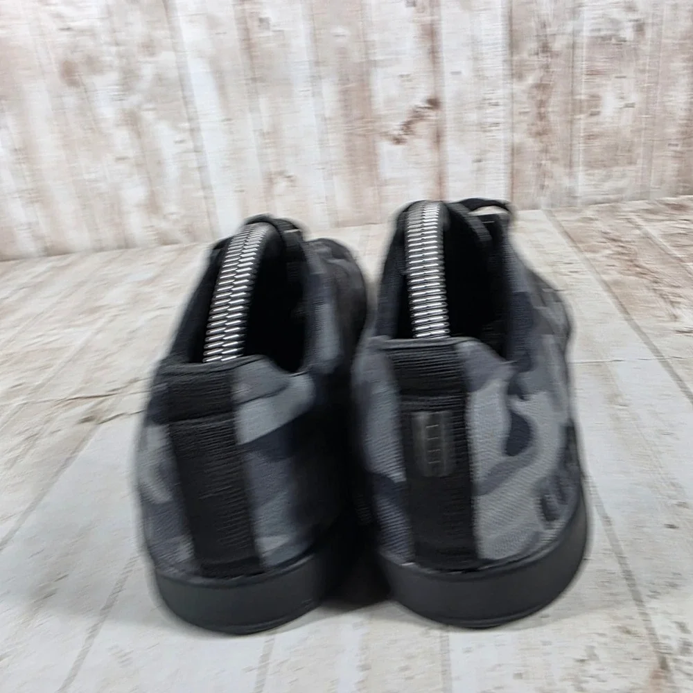 NOBULL Black Grey Camo Canvas Trainer Shoes Womens 11.5 Mens 10 Low Top Sneakers